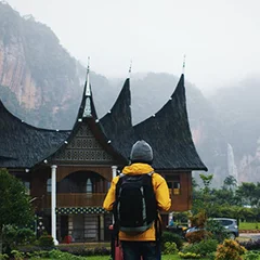 Maison traditionnelle de l'île de Sumatra