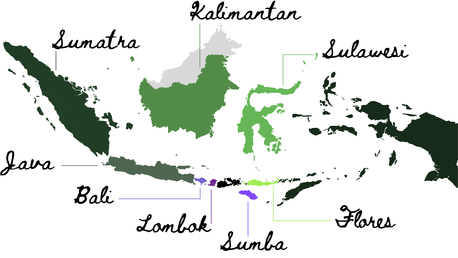 Carte de l'Indonésie