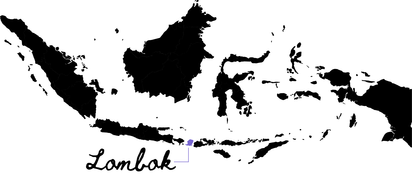 Carte de l'Indonésie localisant l'île de Lombok