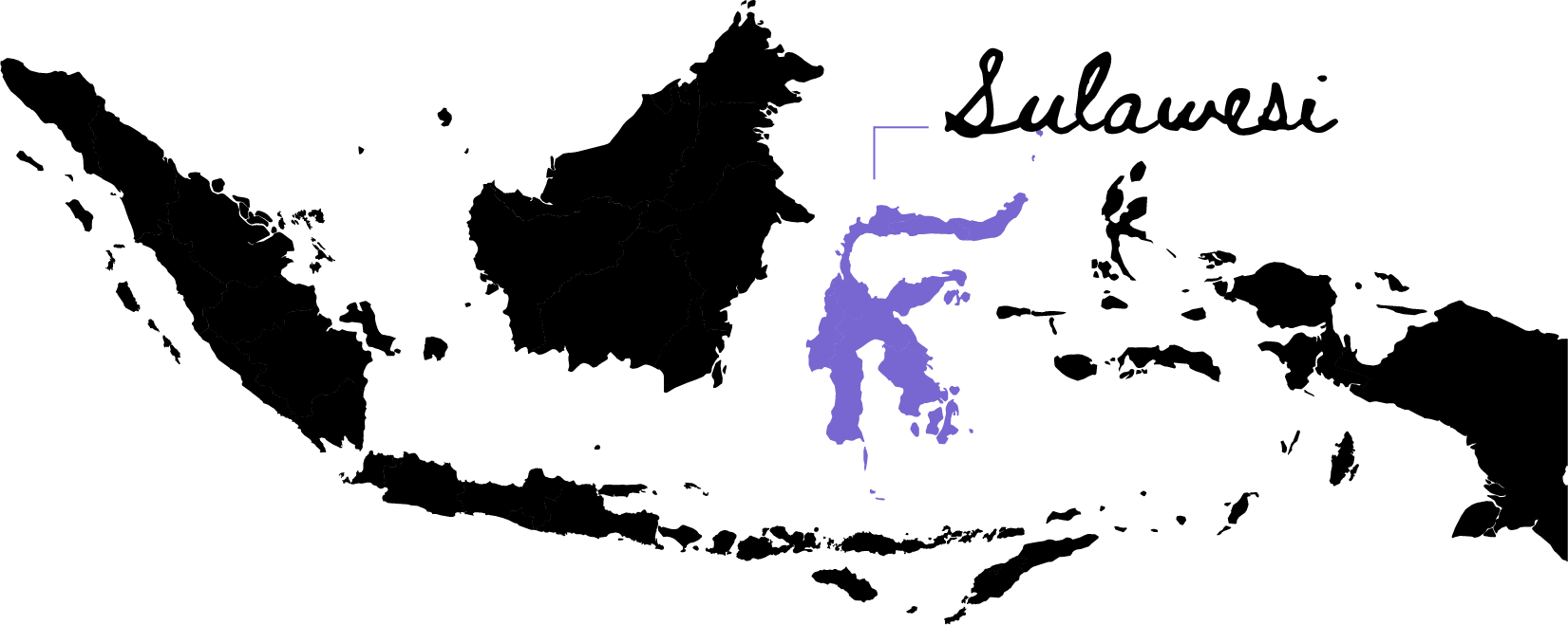 Carte de l'Indonésie localisant l'île de Sulawesi